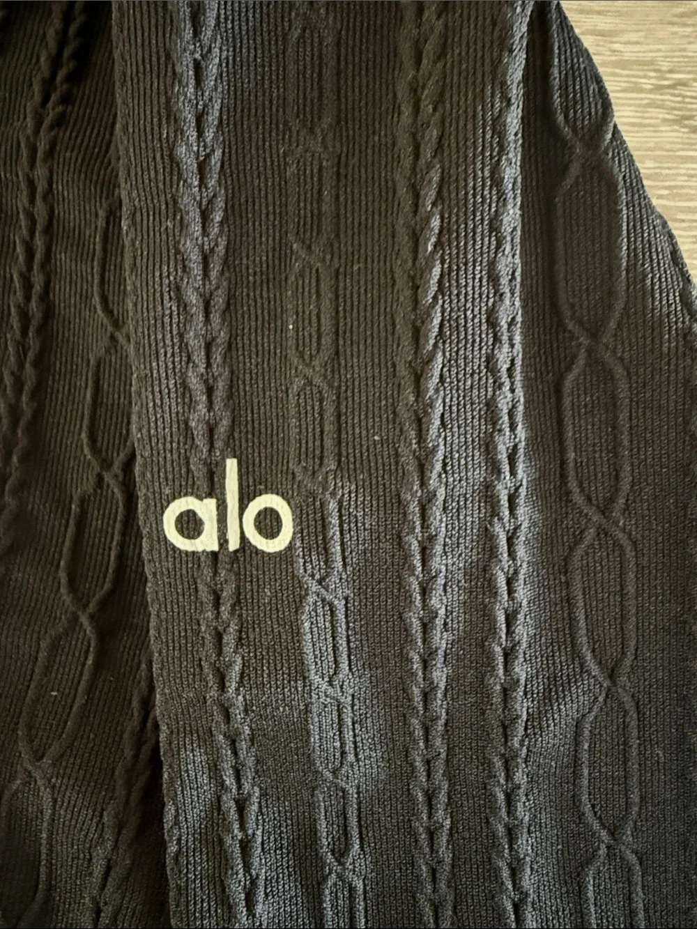 Alo Seamless Cable Knit Jacket, size XS